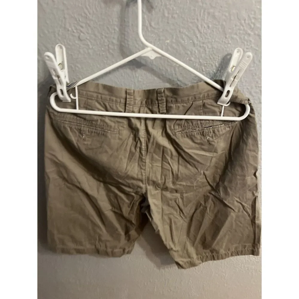 J Crew Club Shorts Men's 34W‎ FlatFront Brown Chino Shorts Inseam 10 Inch…